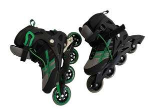 Rollerblade Macroblade 84 Men's Inline Skates Size 8.5 US Black Green